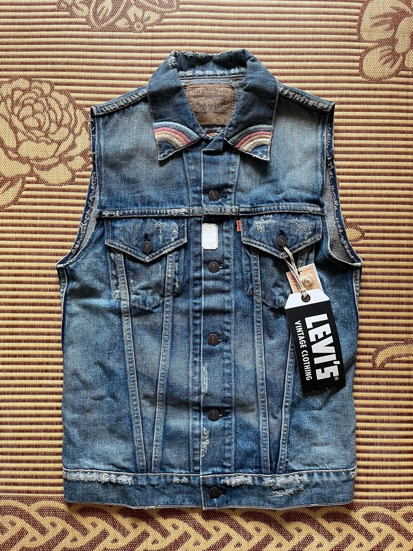 Levis LVC 3rd Washed Denim Embroidered Vest