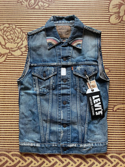 Levis LVC 3rd Washed Denim Embroidered Vest