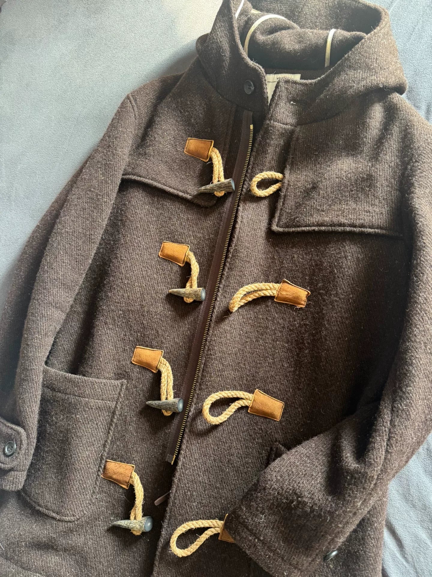 visvim commodore brown wool coat