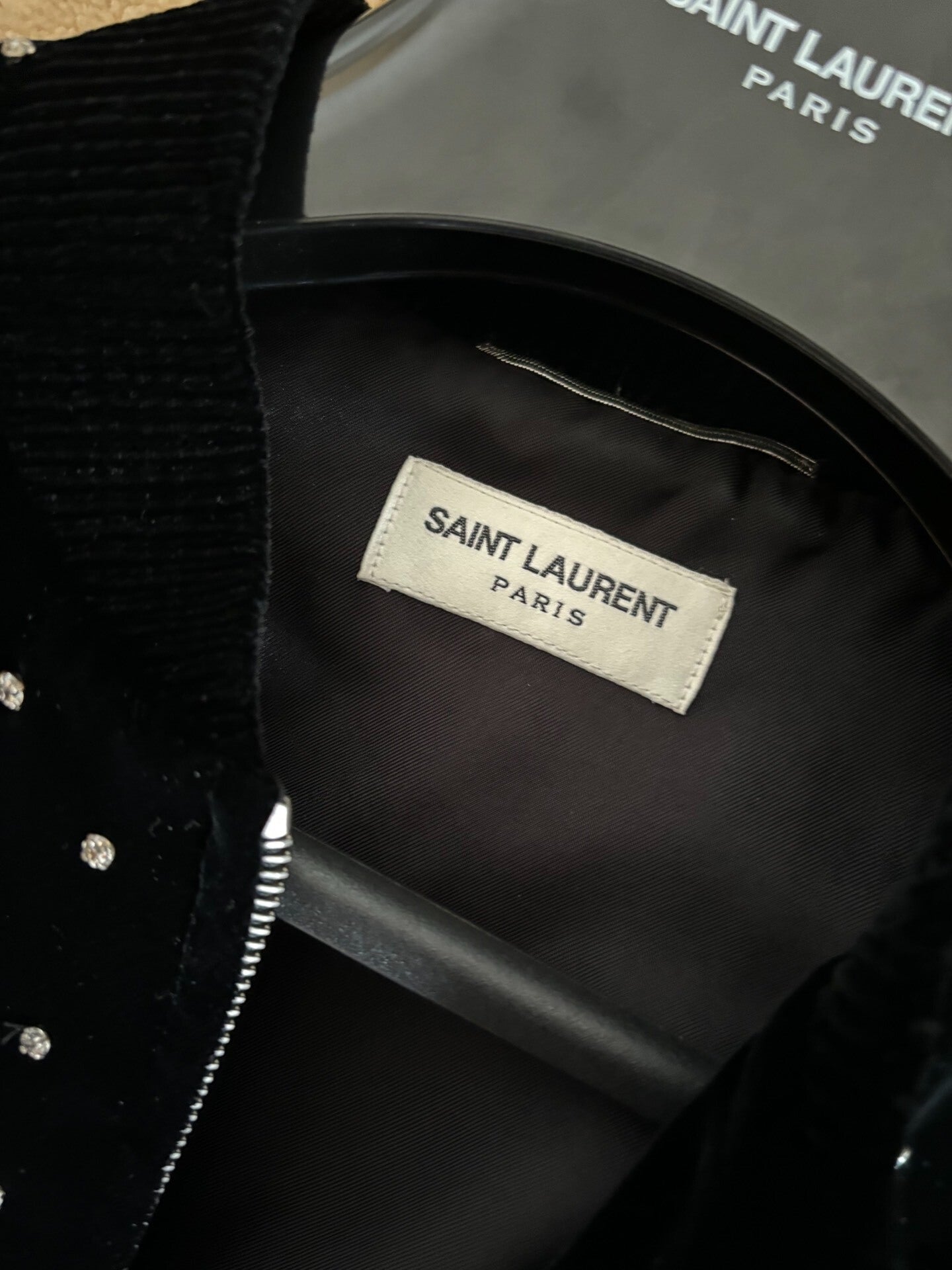 black velvet embellished bomber jacket