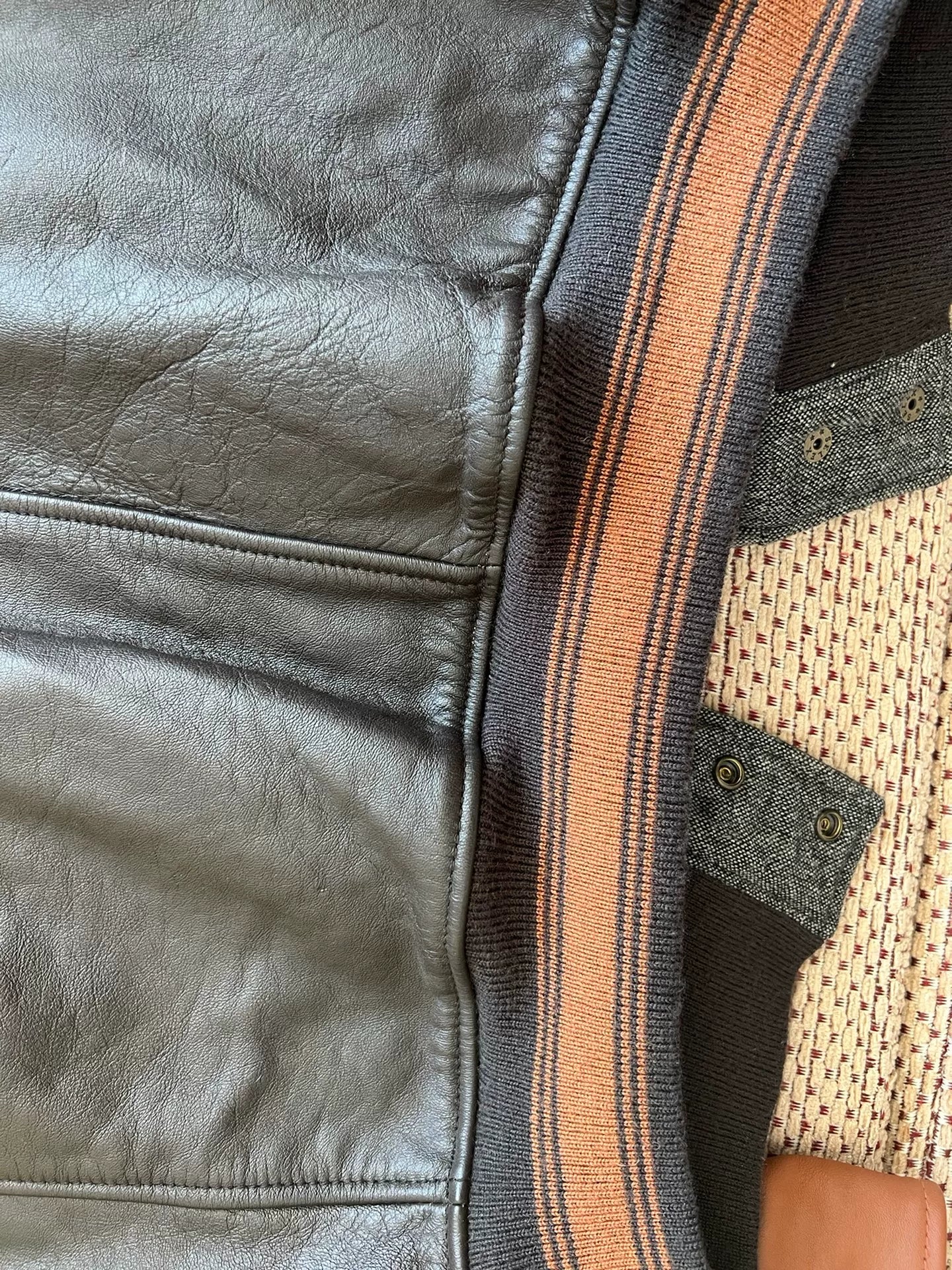 NEIGHBORHOOD Leather Baseball Jacket