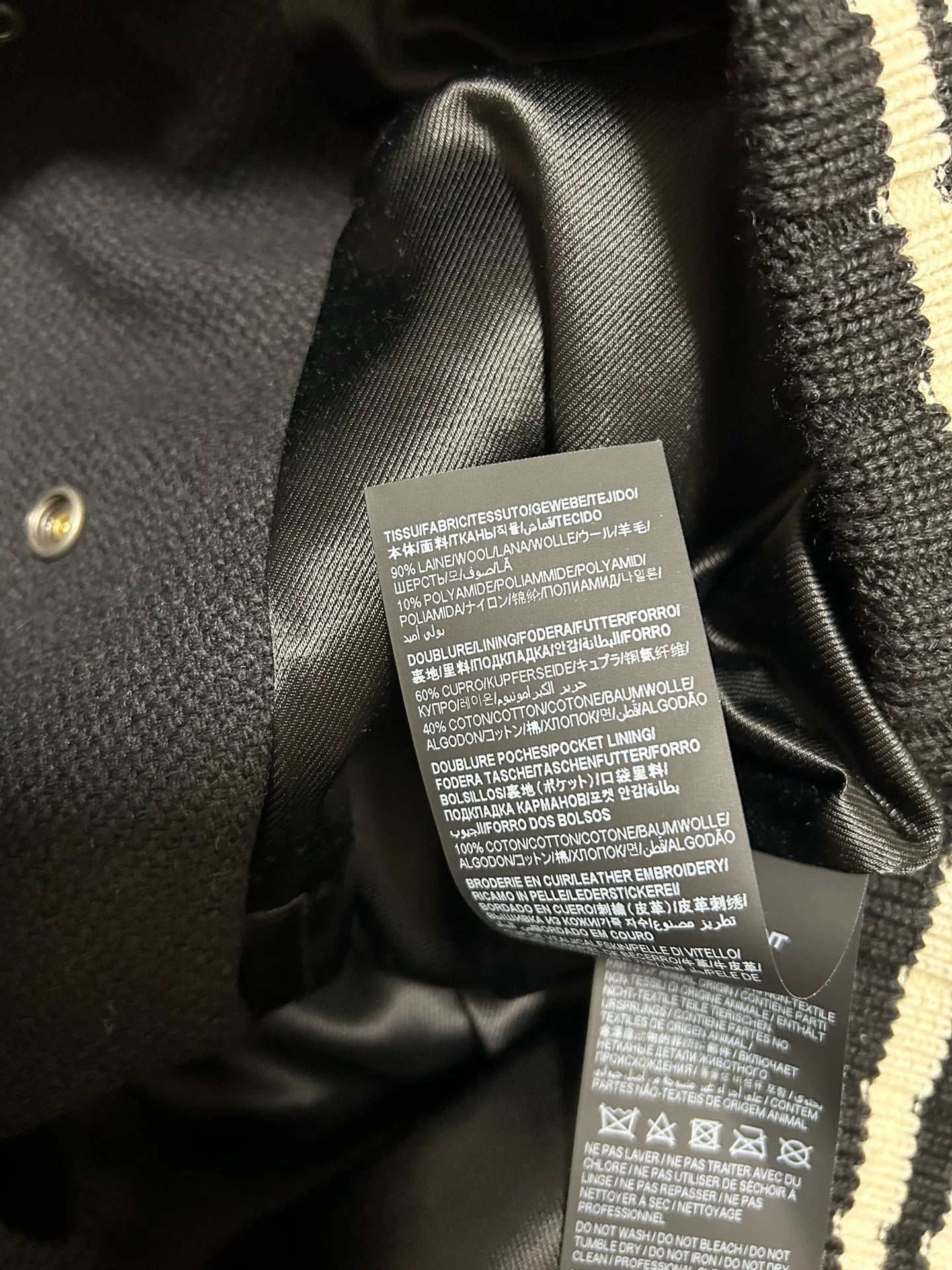 Saint Laurent SLP 22FW Embroidered Baseball Jacket