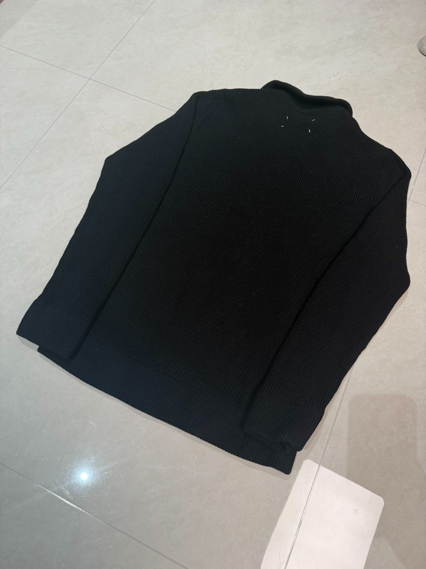 Maison Margiela Ribbed Zip-Up Sweater