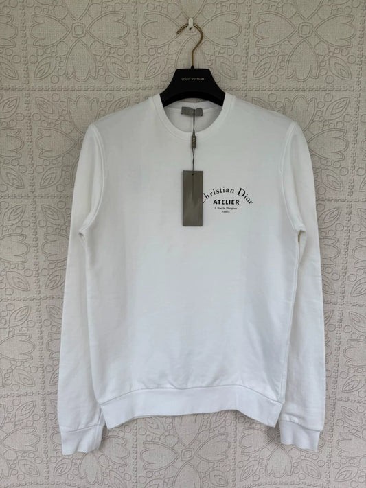 dior long sleeve sweatshirt in white