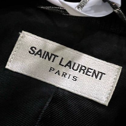Saint Laurent Black White Baseball Jacket