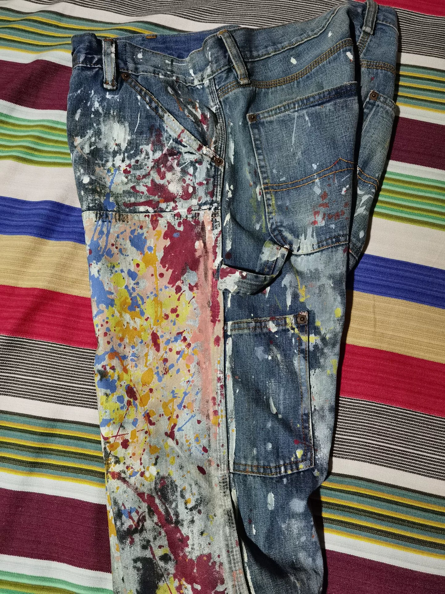 Ralph Lauren Denim Paint Splatter Work Pants