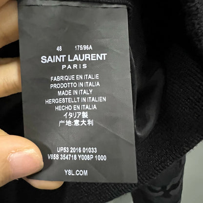 Saint Laurent Black Camo Baseball Jacket