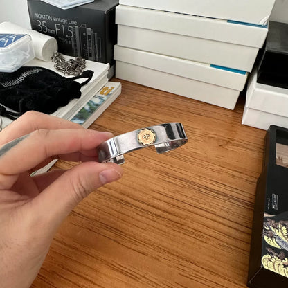 goros bracelet with colorful oxidation design