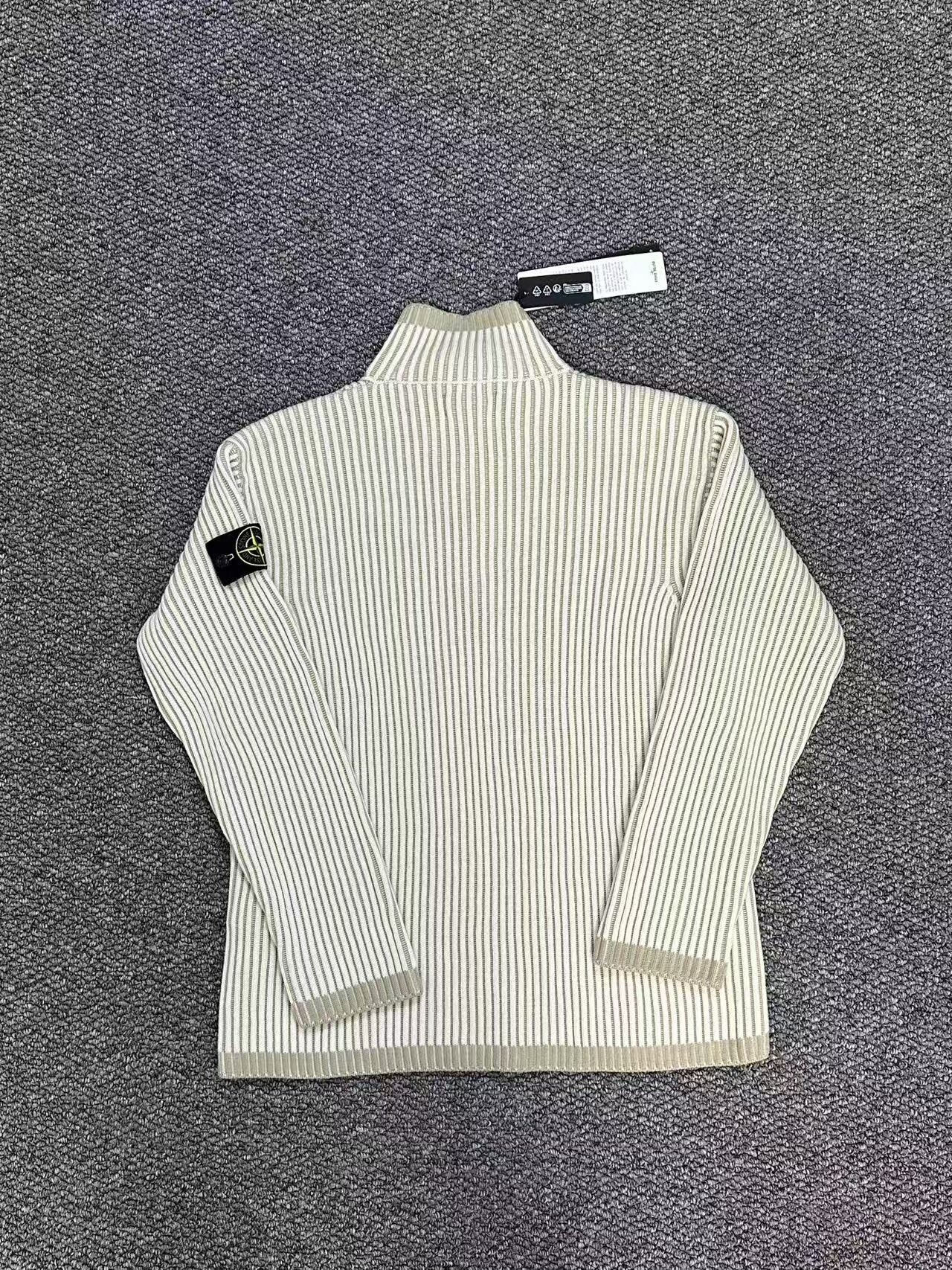 stone island half-zip knitted sweater