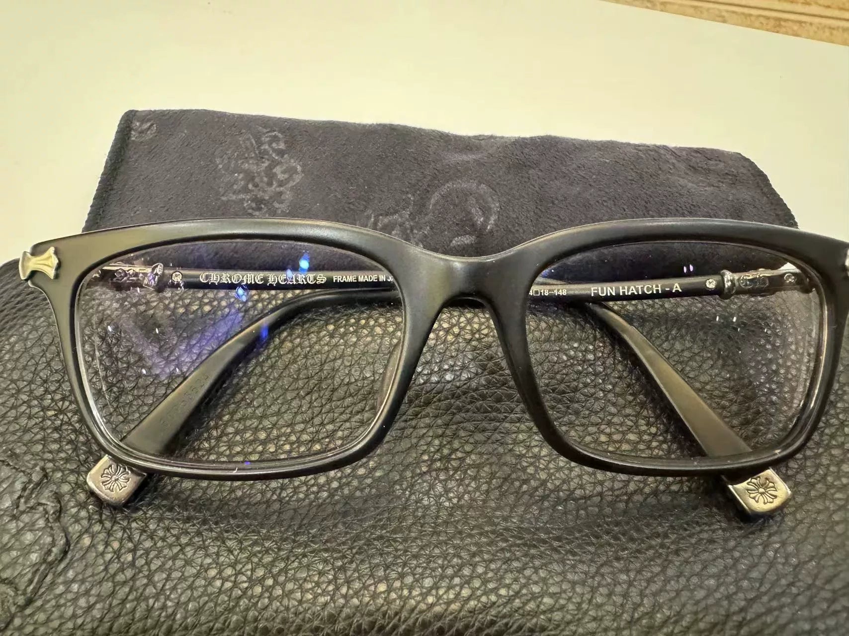 Chrome Hearts Cross Design Glasses