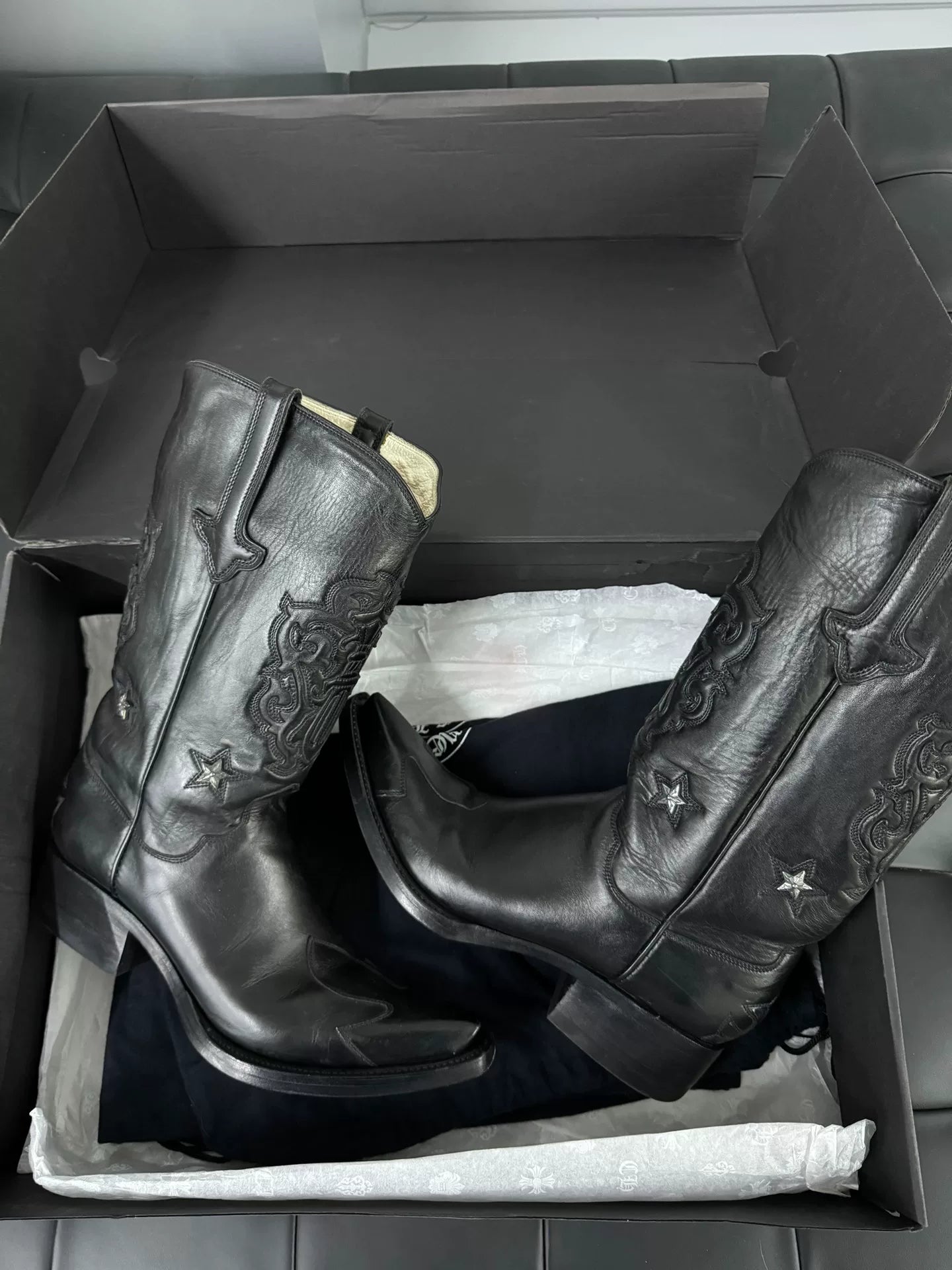 Chrome Hearts Western Cowboy Star Boots