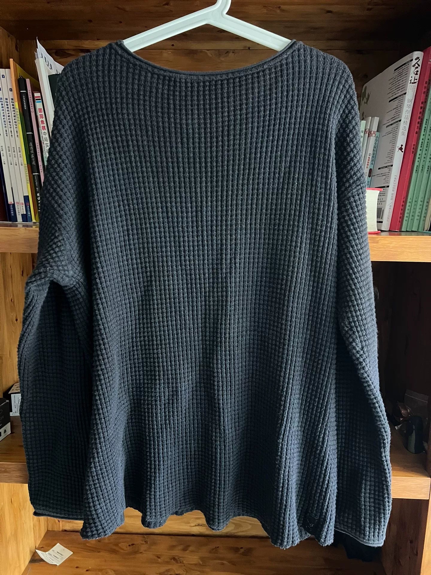 classic waffle knit crewneck sweatshirt