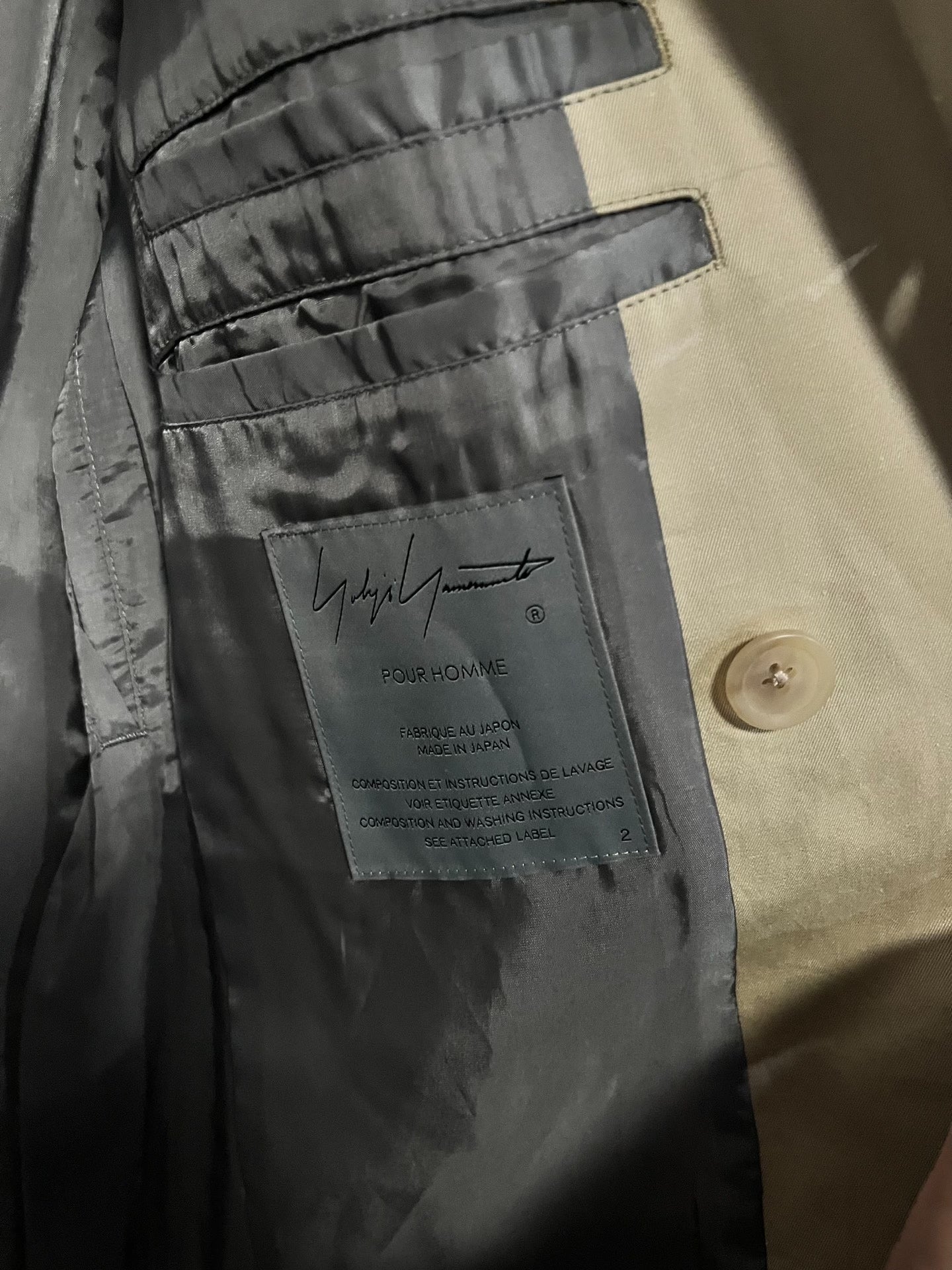 Yohji Yamamoto 24AW Slogan Fringe Coat
