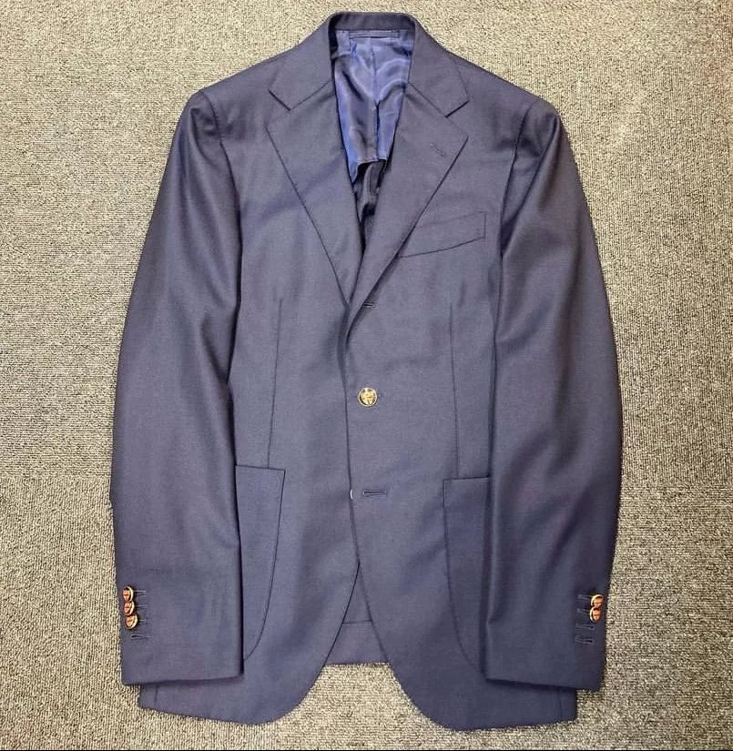 beams f gold button blazer jacket