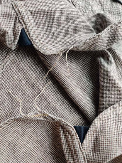 Stylish Checked Shirt with Zipper Detail