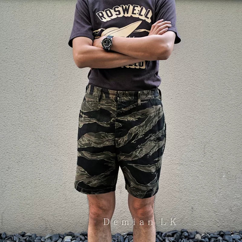 Freewheelers Tiger Camouflage Cargo Shorts