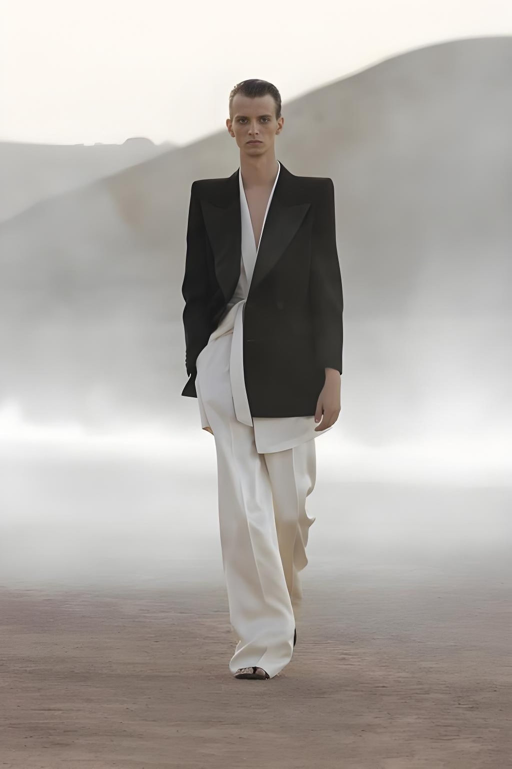 Saint Laurent Silk Wide-Leg Trousers