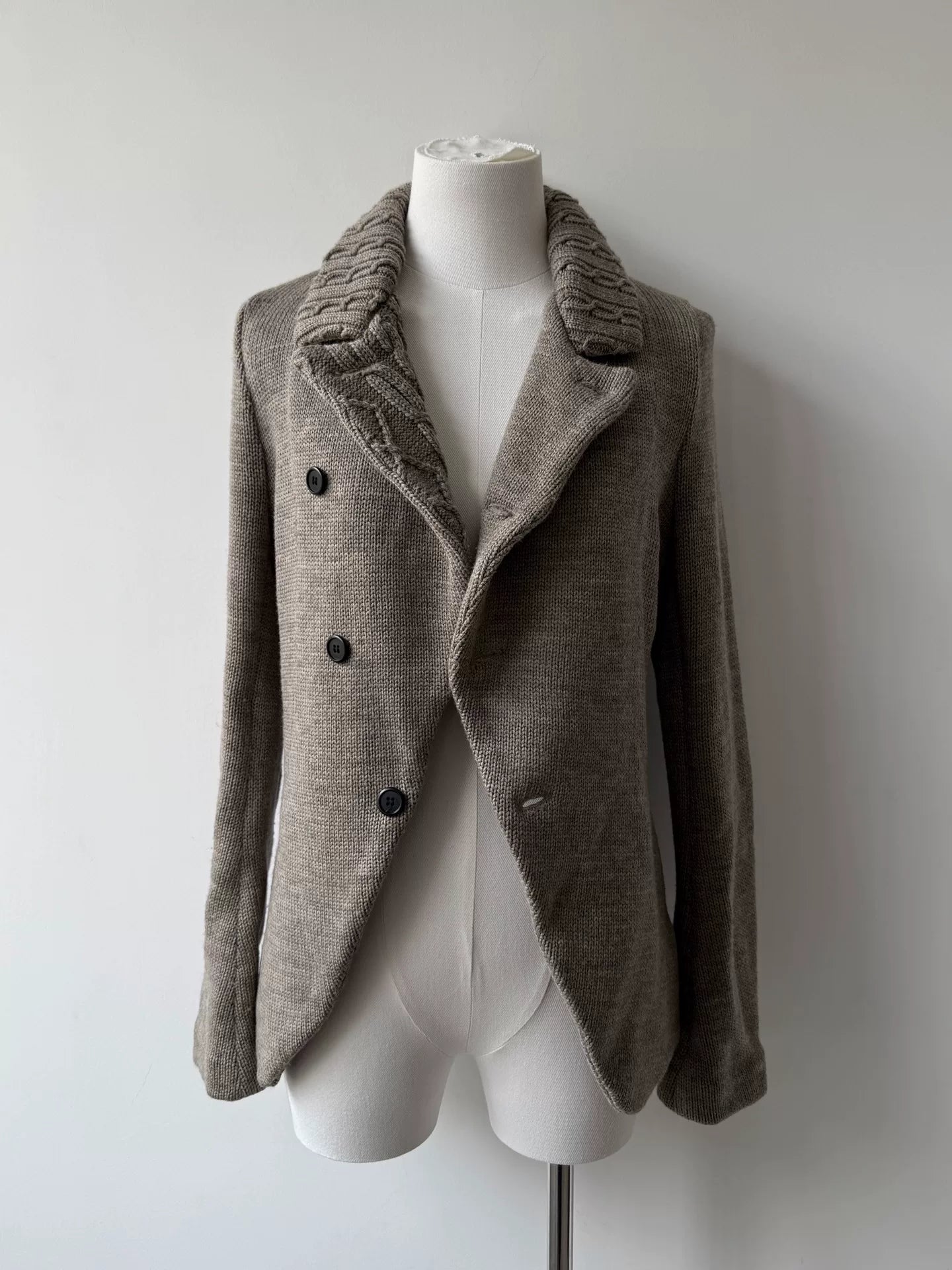yohji yamamoto wool jacket with unique design