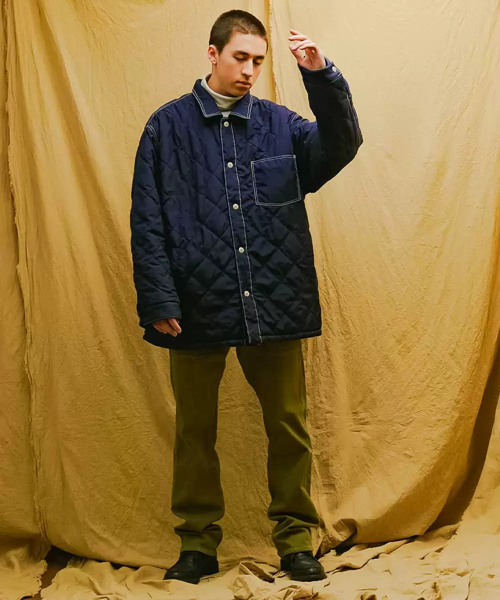 reversible quilt chore coat by levi's red