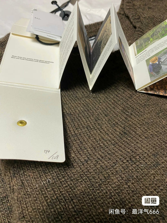 visvim 17AW college knit long sleeve sweater