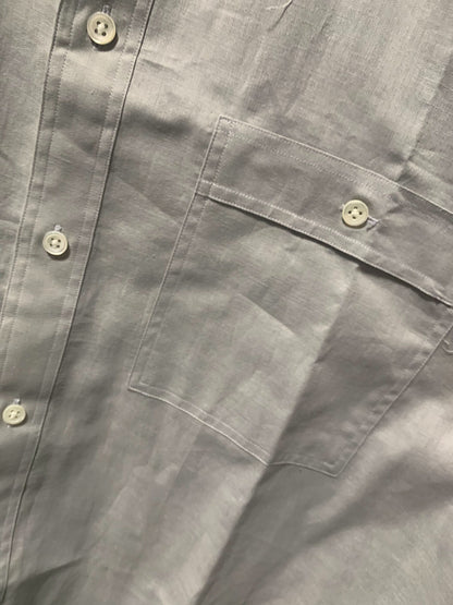 Giorgio Armani Cotton Linen Blend Long Sleeve Shirt