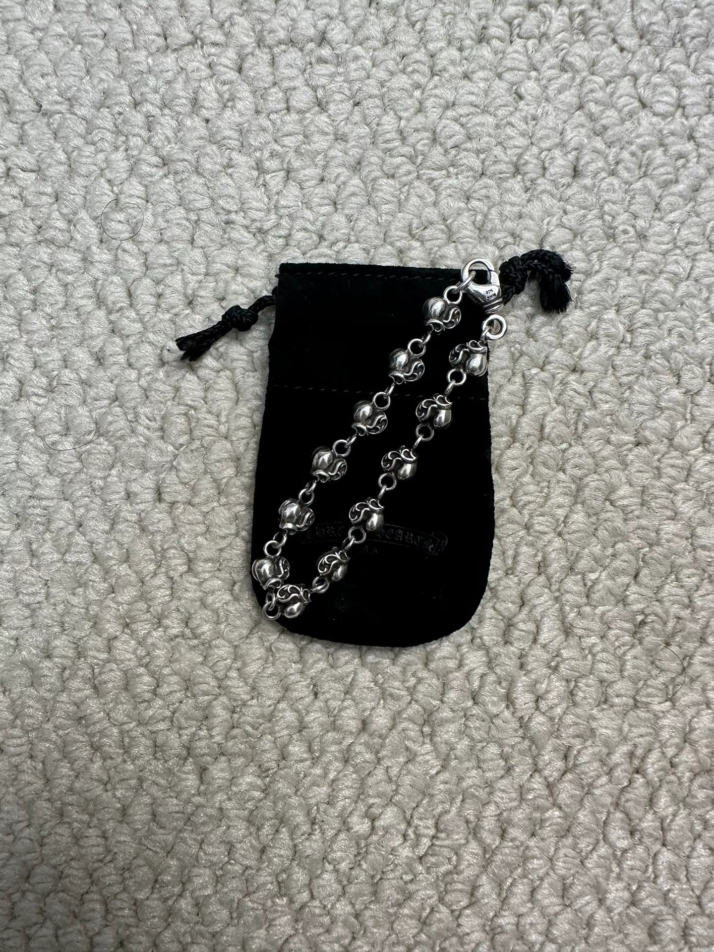 Chrome Hearts Lobster Clasp Vine Heart Bracelet