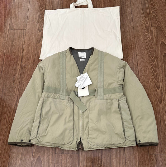 visvim harrier rig down jacket in beige