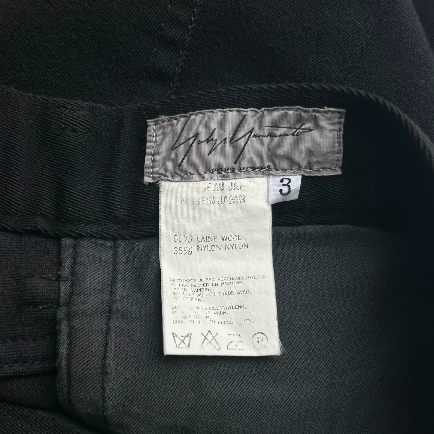 Yohji Yamamoto 04AW Wool-Nylon Jeans