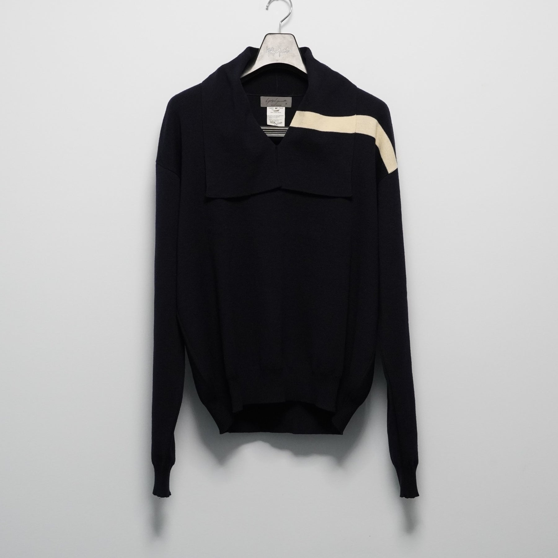 Yohji Yamamoto 1980ss Navy Collar Wool Sweater