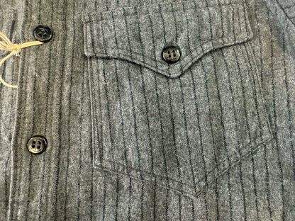 Navy Wool Cashmere Shirt Size 16