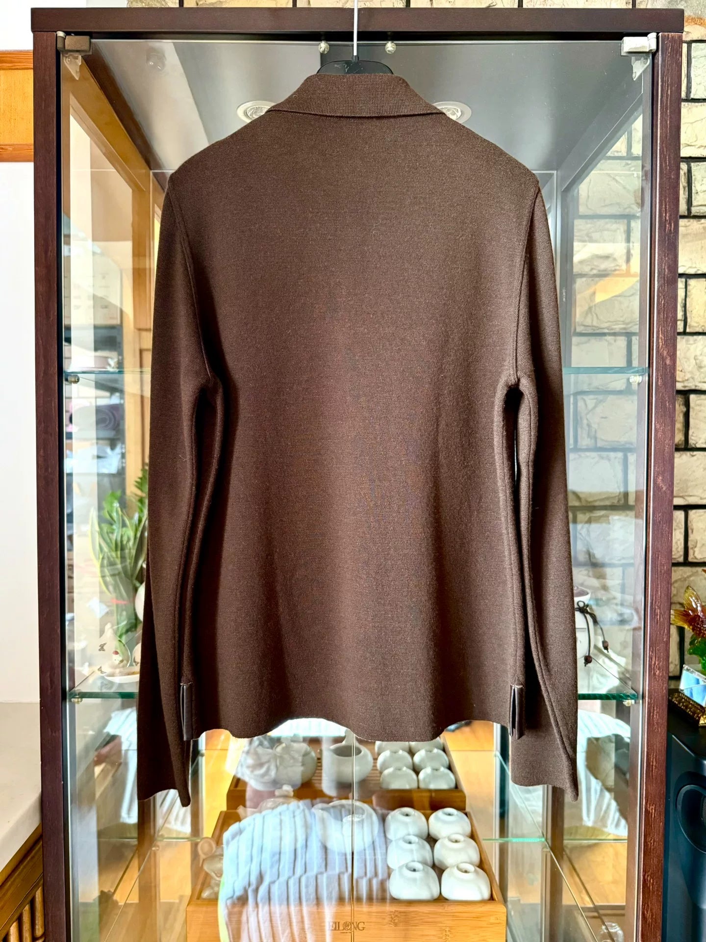 Hermès Brown Cashmere Knit Sweater
