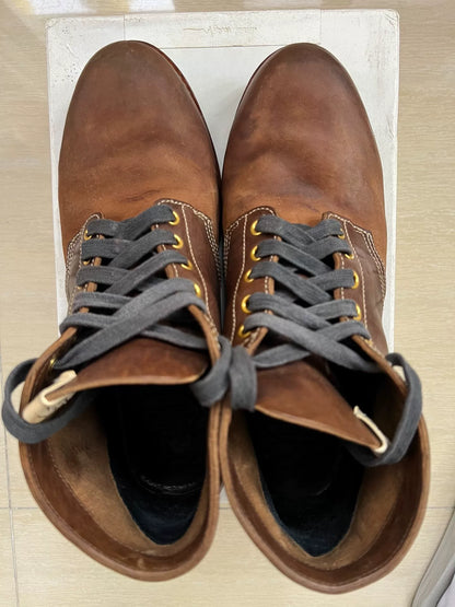 visvim brigadier boots mid-folk brown leather