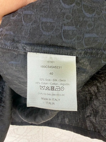 Dior Short Sleeve Dark Patterned Shirt