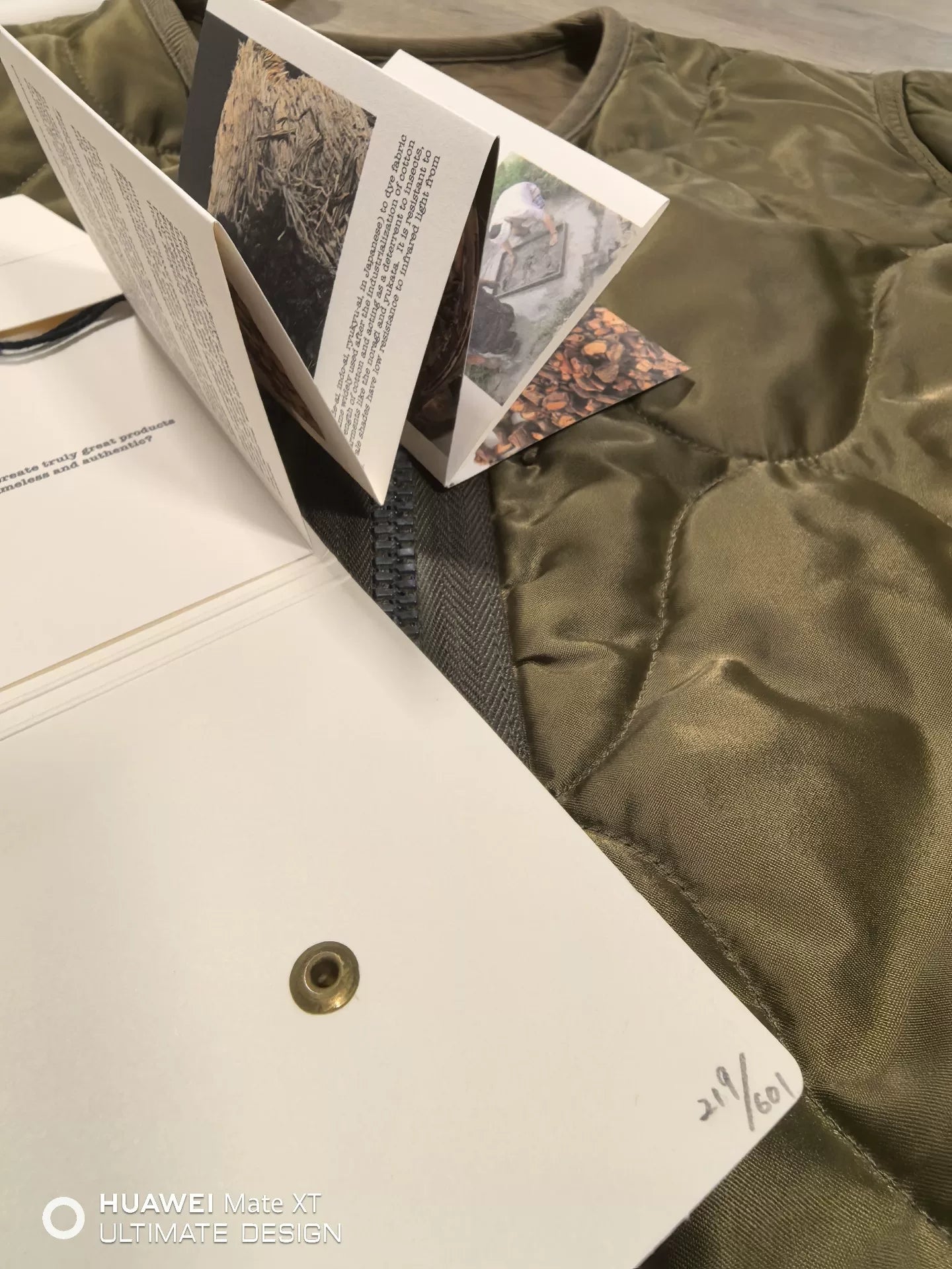 visvim iris liner jacket in olive green