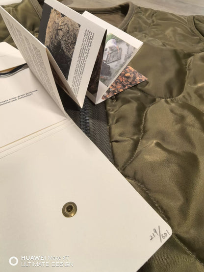 visvim iris liner jacket in olive green