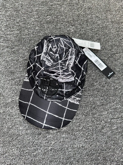 stone island 3m striped cap in black