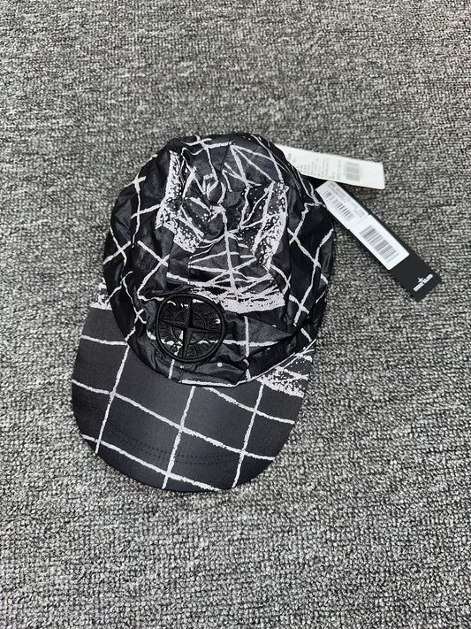 stone island 3m striped cap in black