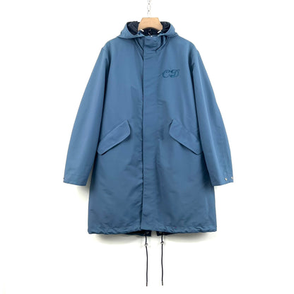 Dior x Kenny Scharf Embroidered Logo Blue Hooded Parka