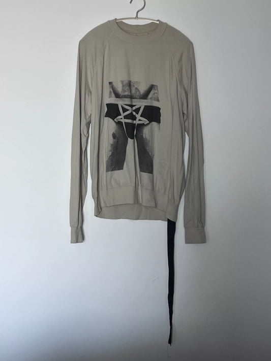 rick owens long sleeve graphic sweatshirt
