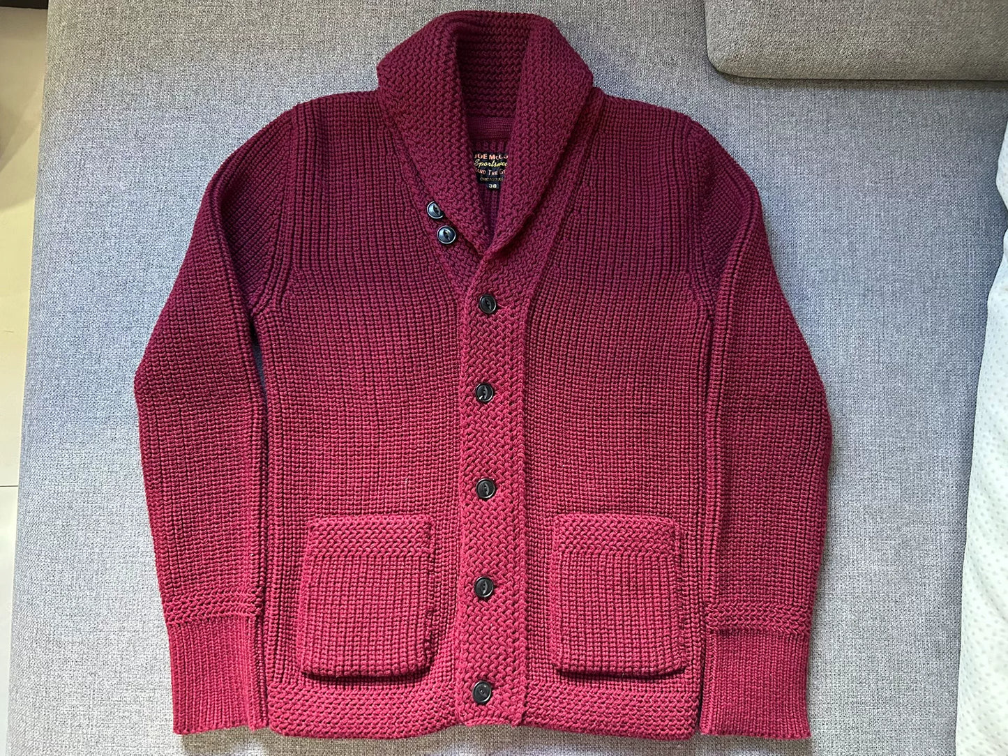 Joe McCoy Wool Sweater in Burgundy