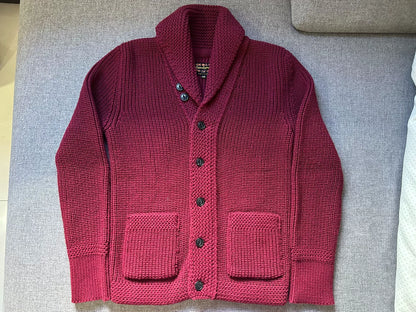 Joe McCoy Wool Sweater in Burgundy