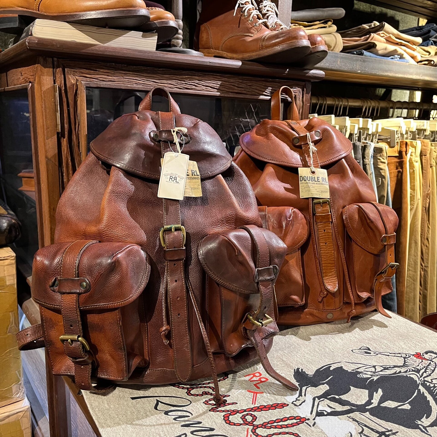 RRL Double RL Leather Backpack