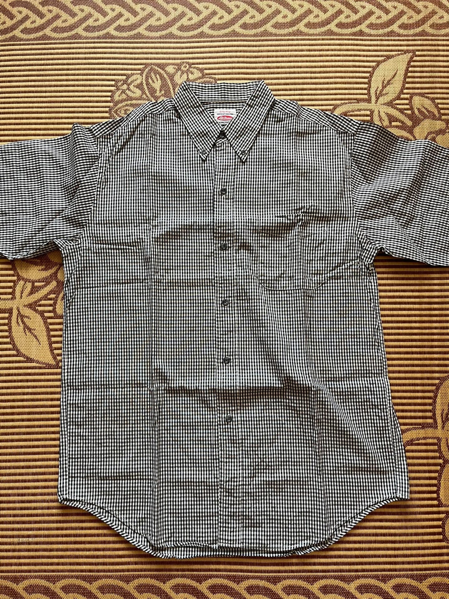 Levi's LVC Black White Check Cotton Shirt L