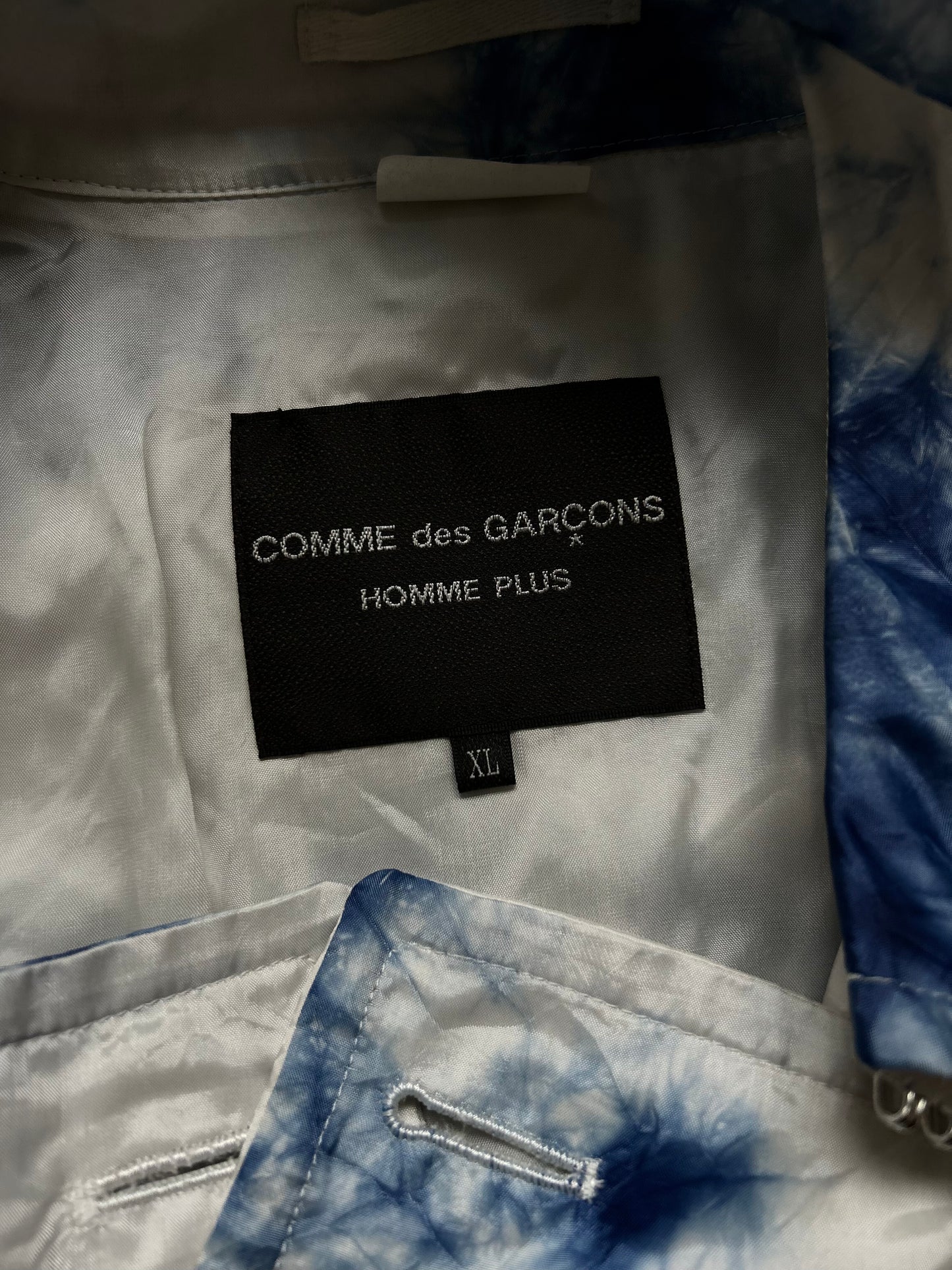 comme des garçons homme plus blue porcelain coat