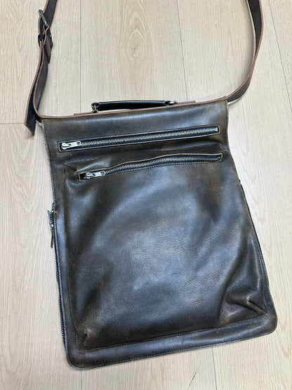 Yohji Yamamoto Pour Homme Double-Layer Briefcase Crossbody