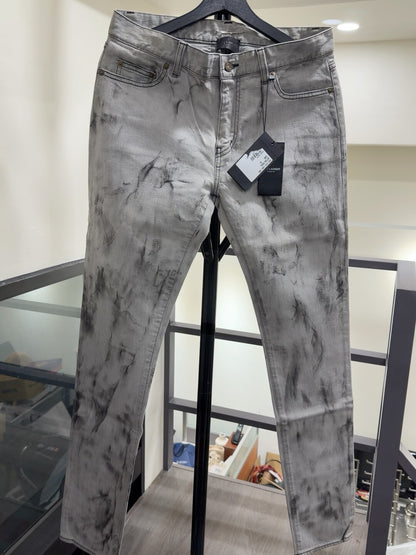 Saint Laurent Tie-Dye Denim Pants
