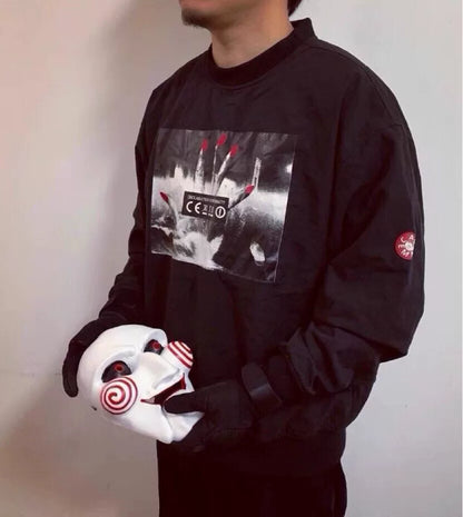 cavempt graphic black sweatshirt in large