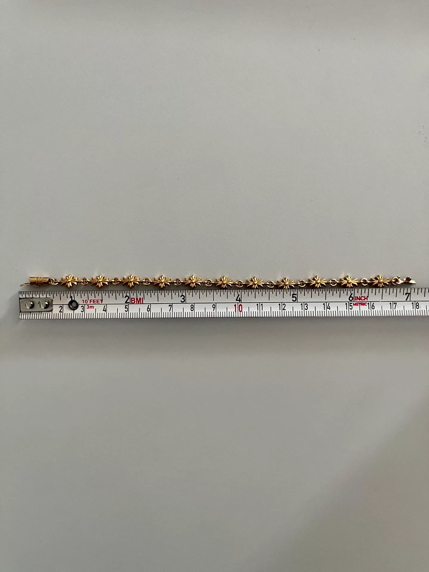 Chrome Hearts Tiny E 22k Gold Bracelet