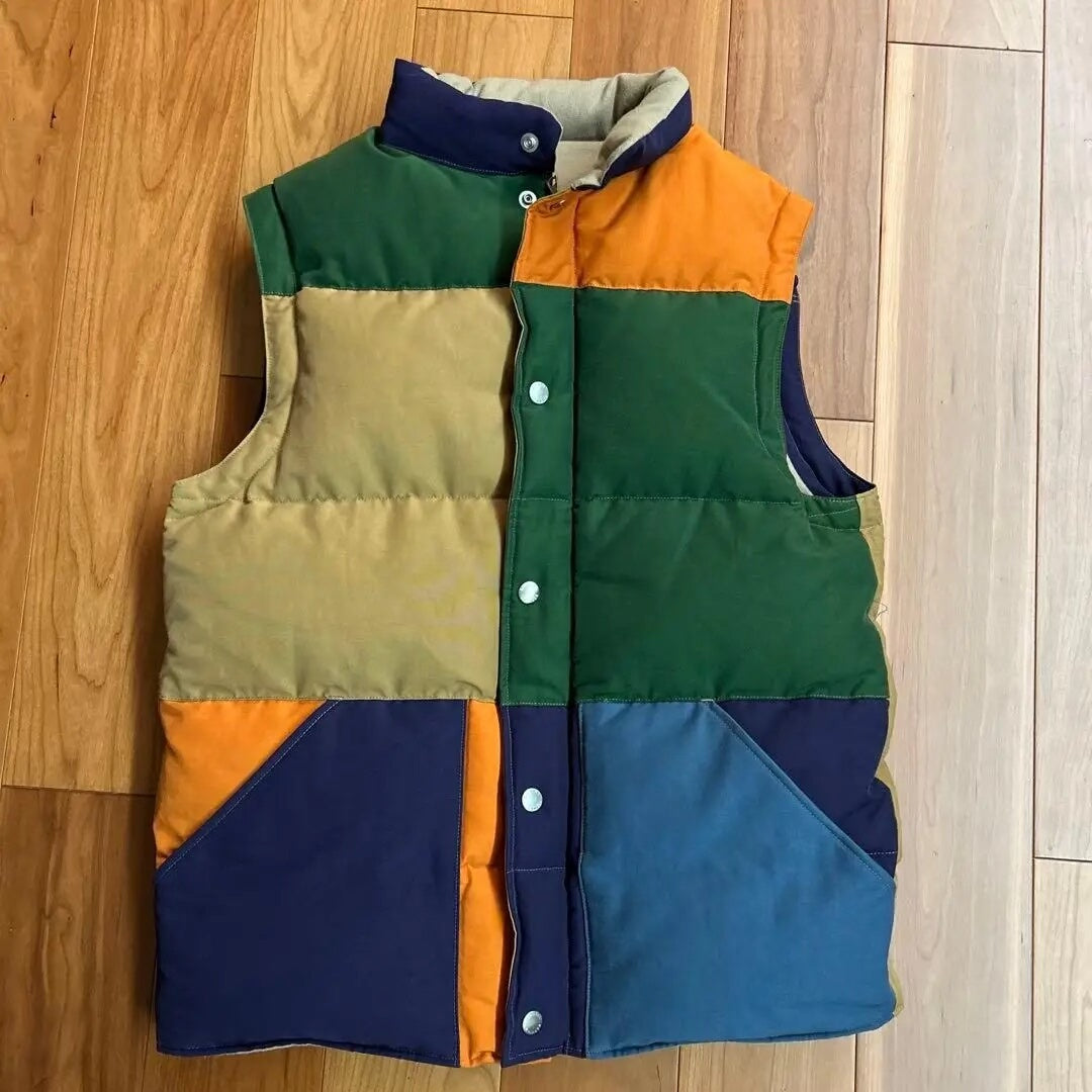 colorful quilted puffer vest for layering