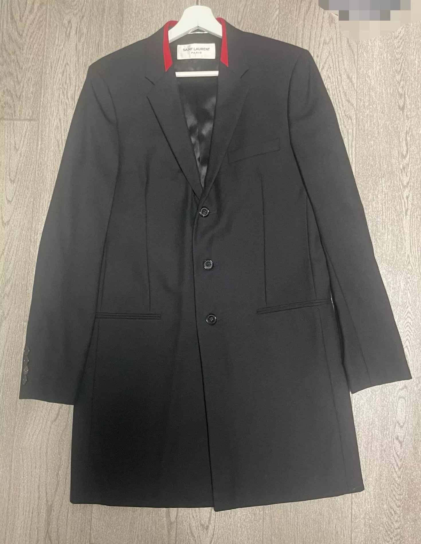 Saint Laurent Black Wool Coat